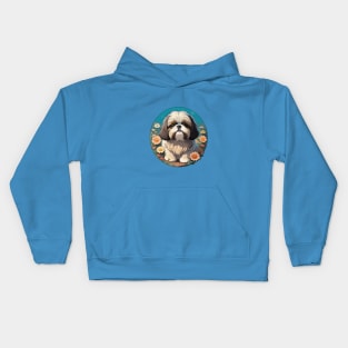 Shih Tzu Spring Garden Kids Hoodie